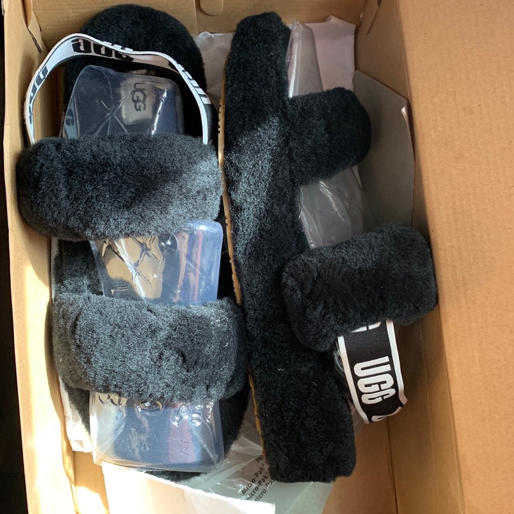Uggs fur sandals